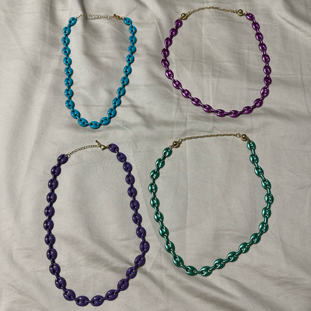 Enamel necklaces